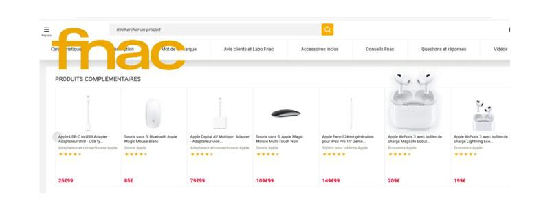 Article Upsell CrossSell Cross Sell Fnac