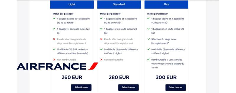 Article Upsell CrossSell Upsell AirFrance
