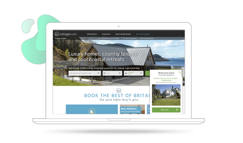 Cottages welcome back popover
