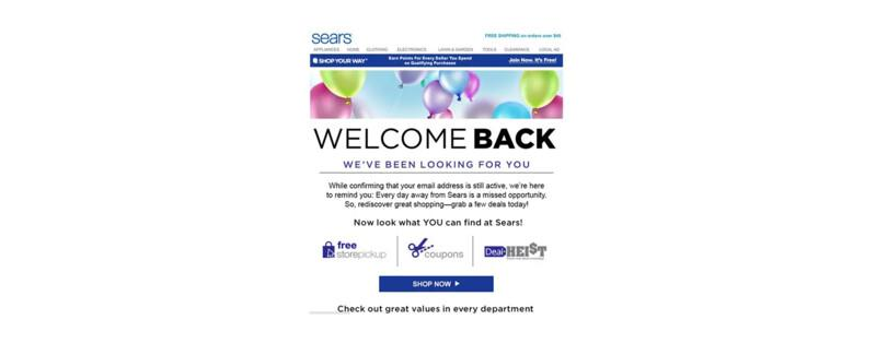 Article welcome back email